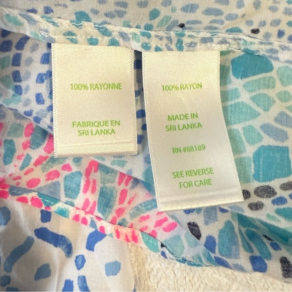 Lilly Pulitzer Womens Sea La Vie Nevie Off The Shoulder Top Multi Womenβs S - Picture 9 of 9